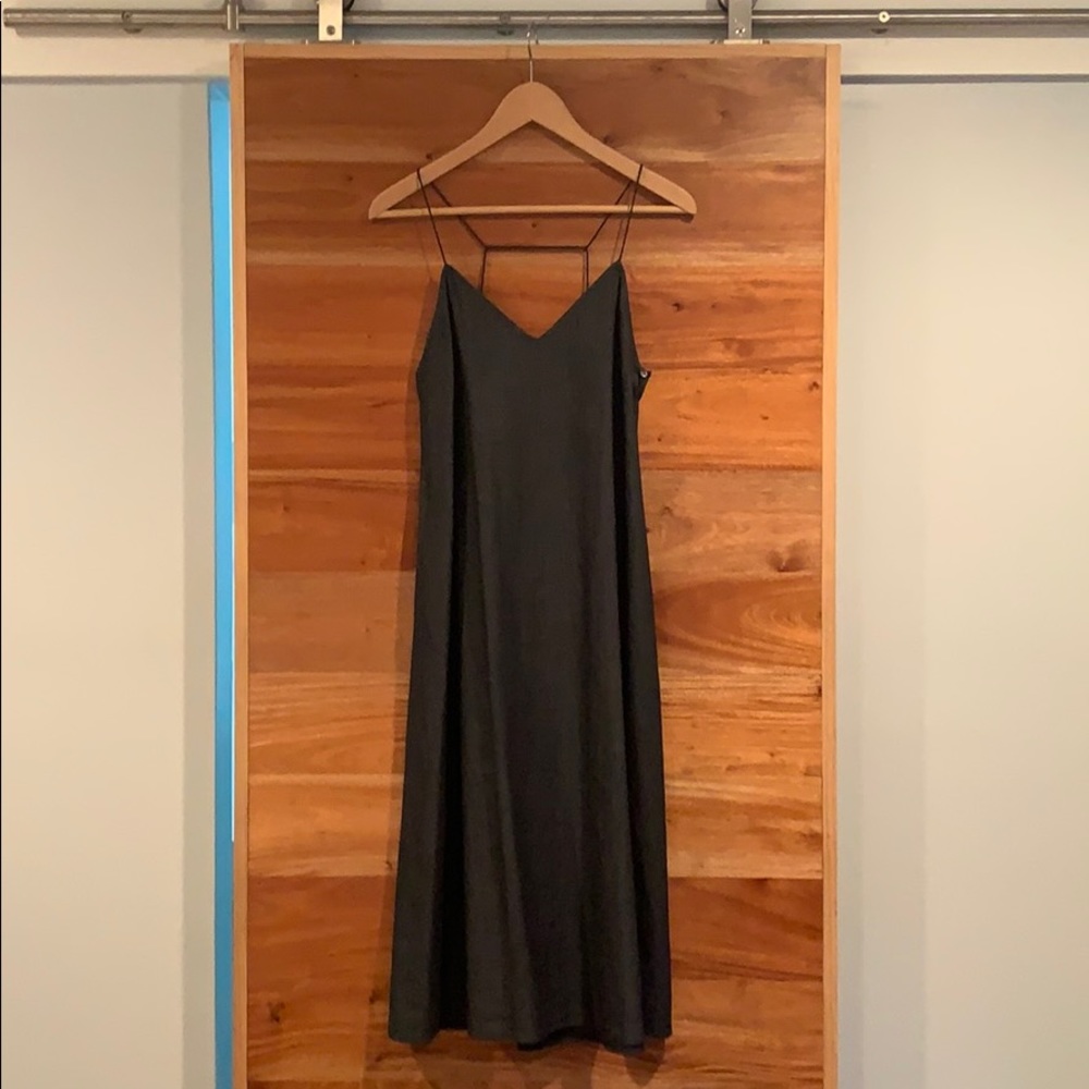 Strappy Chambray Midi Dress